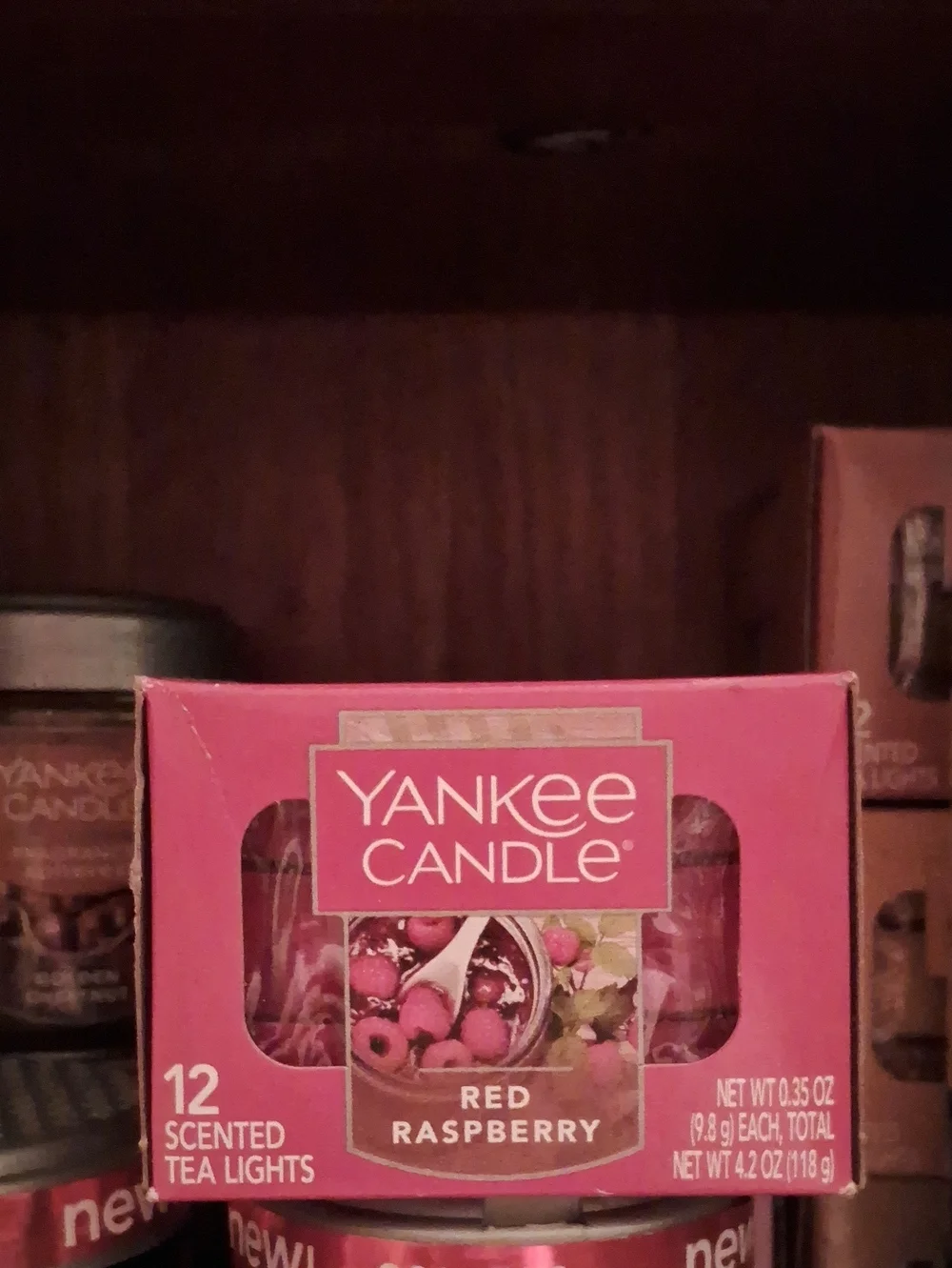 Yankee Candle Red Raspberry Tea Lights - Pink Packaging